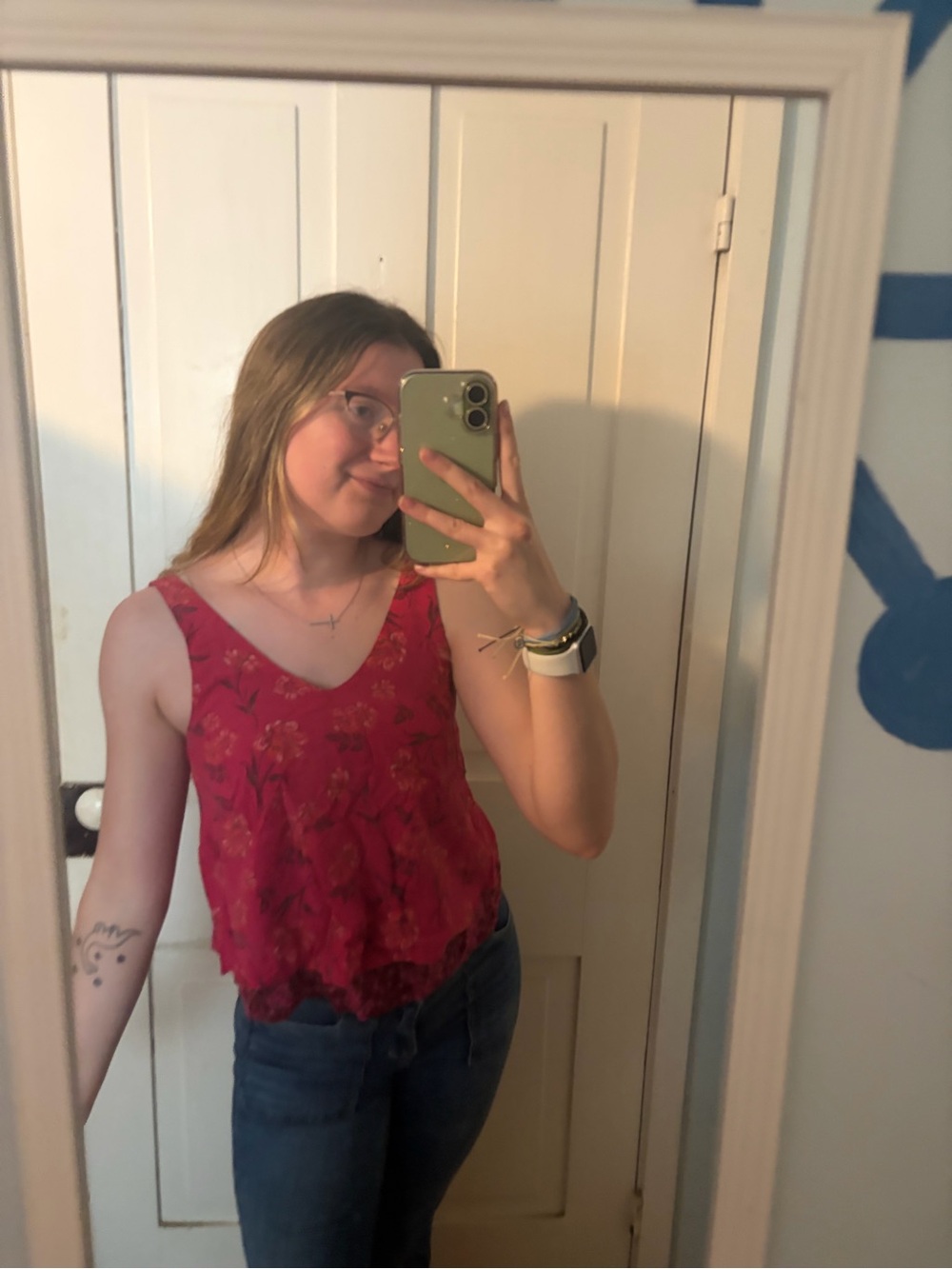 Hollister pink and gold cropped tank top